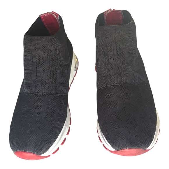 DKNY Mylo Sneakers Back Zip w Logo and Logo Knit sz‎ 7 - Picture 2 of 9